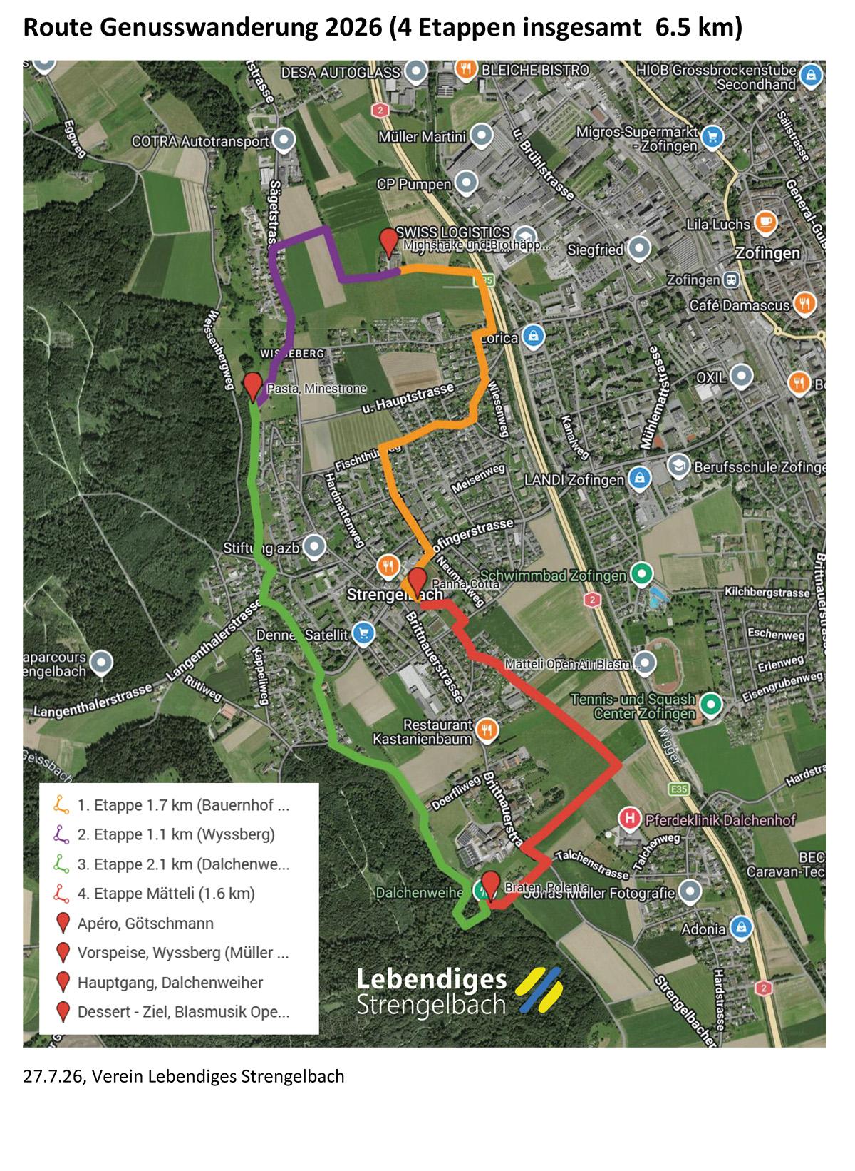 Route Genusswanderung 2026